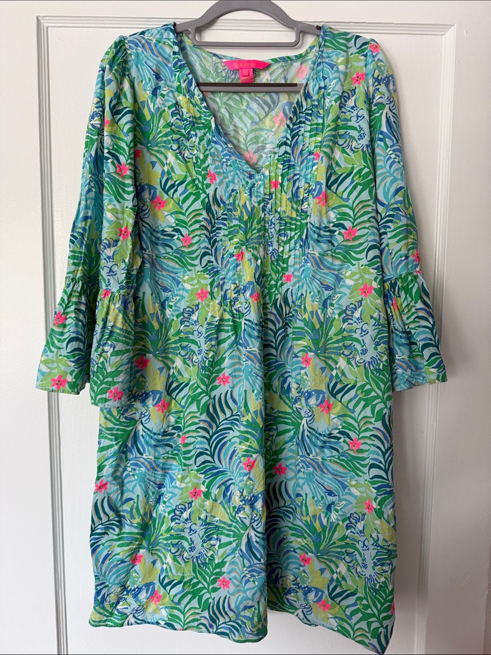 Lilly Pulitzer Green, Blue & Pink Tropical Tunic Dress